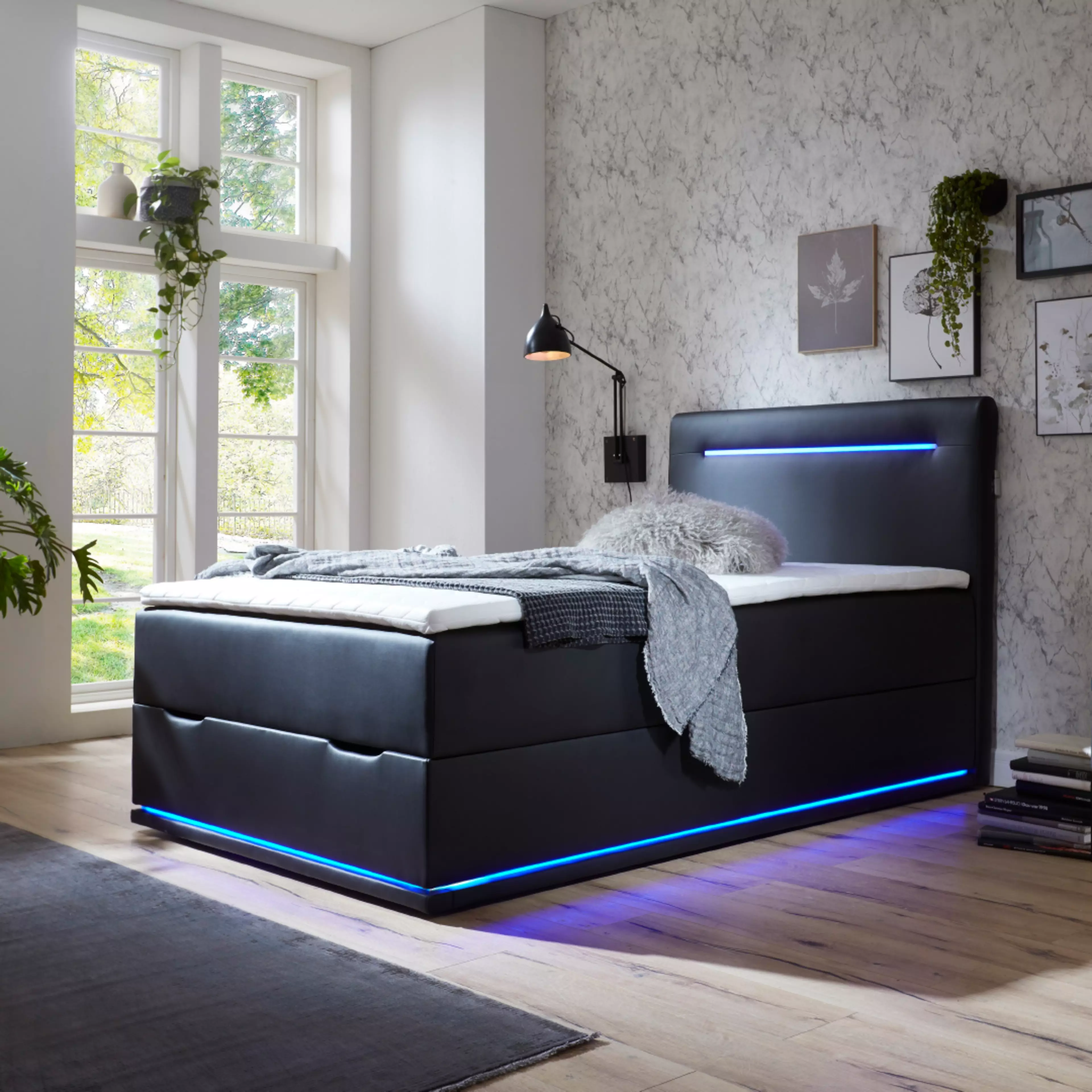 Schwarze Betten für Ihr Schlafzimmer | SEGMÜLLER