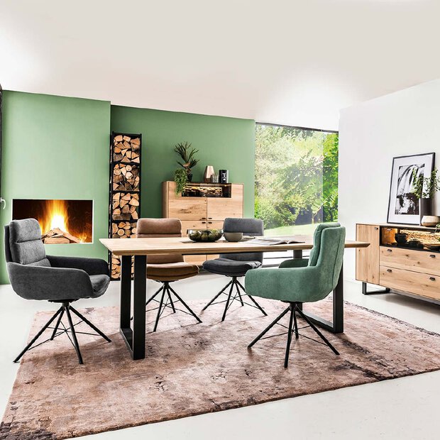 Esstisch Firenze Balkeneiche Massiv Dewall Design