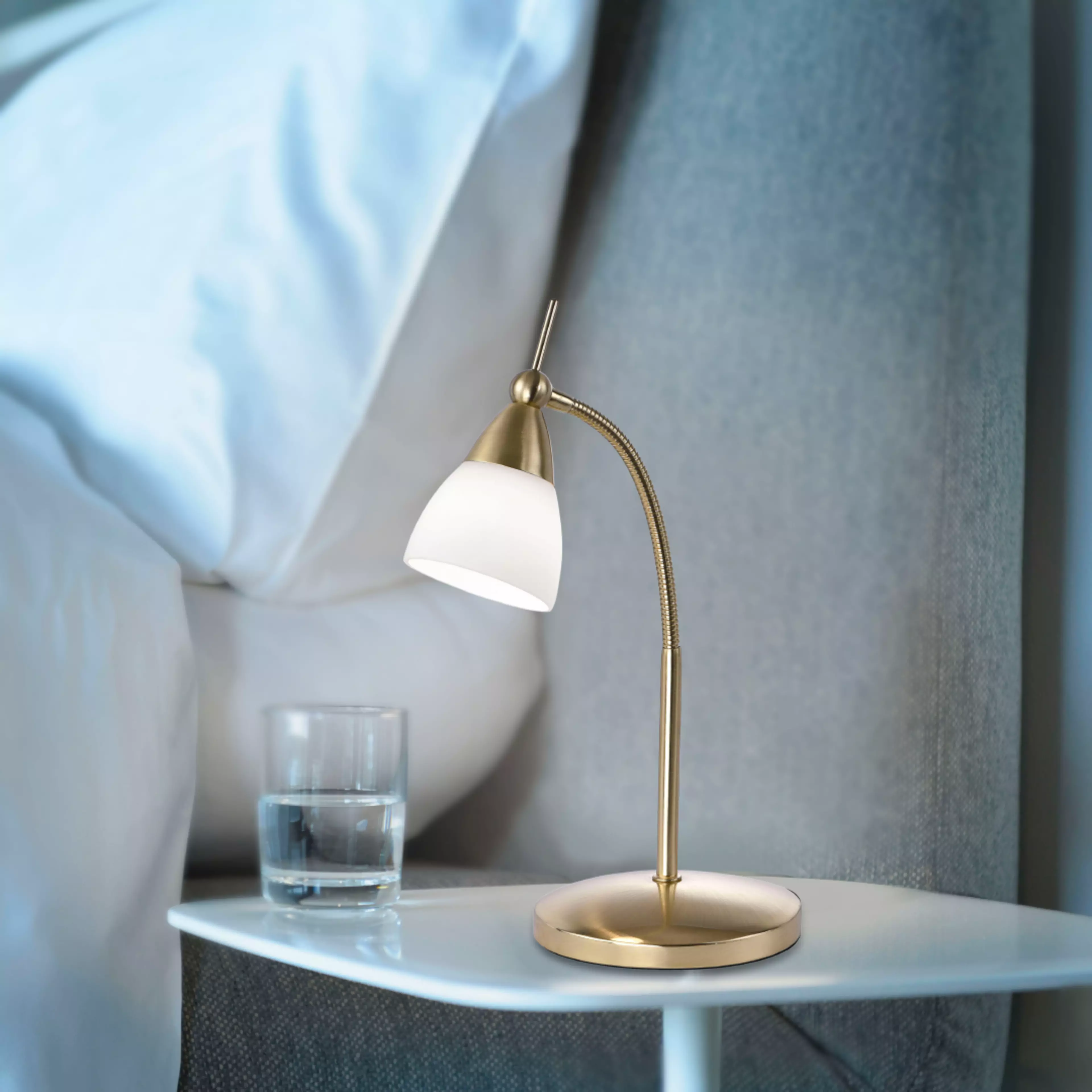 Paul Neuhaus Linda LED Tischleuchte Edelstahl Gebürstet - 4720-55