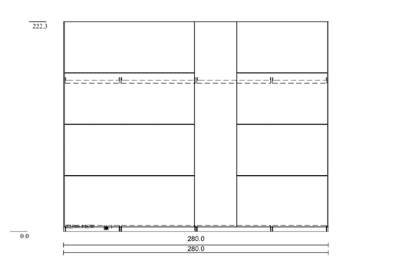 Schwebetürenschrank - Ocean 280 x 223 cm - Weiß | Segmüller