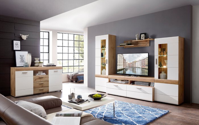 Wohnwand Le Mans in Weiß kaufen Segmüller