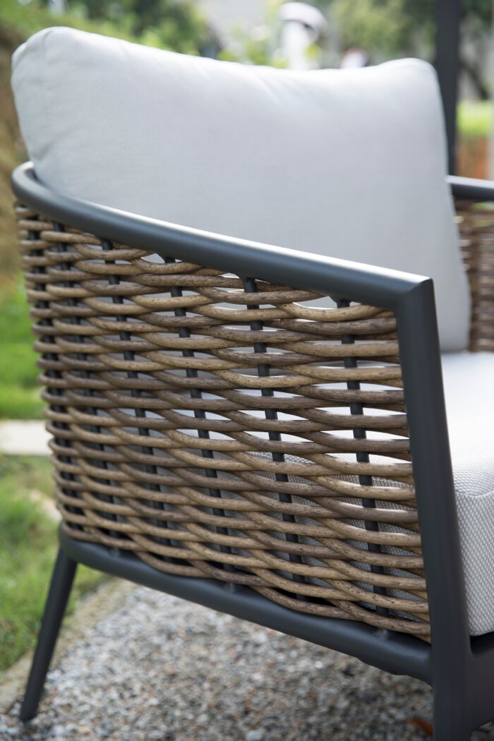 Gartenmöbel Set Muses Geflecht 5tlg. grau SEGMÜLLER
